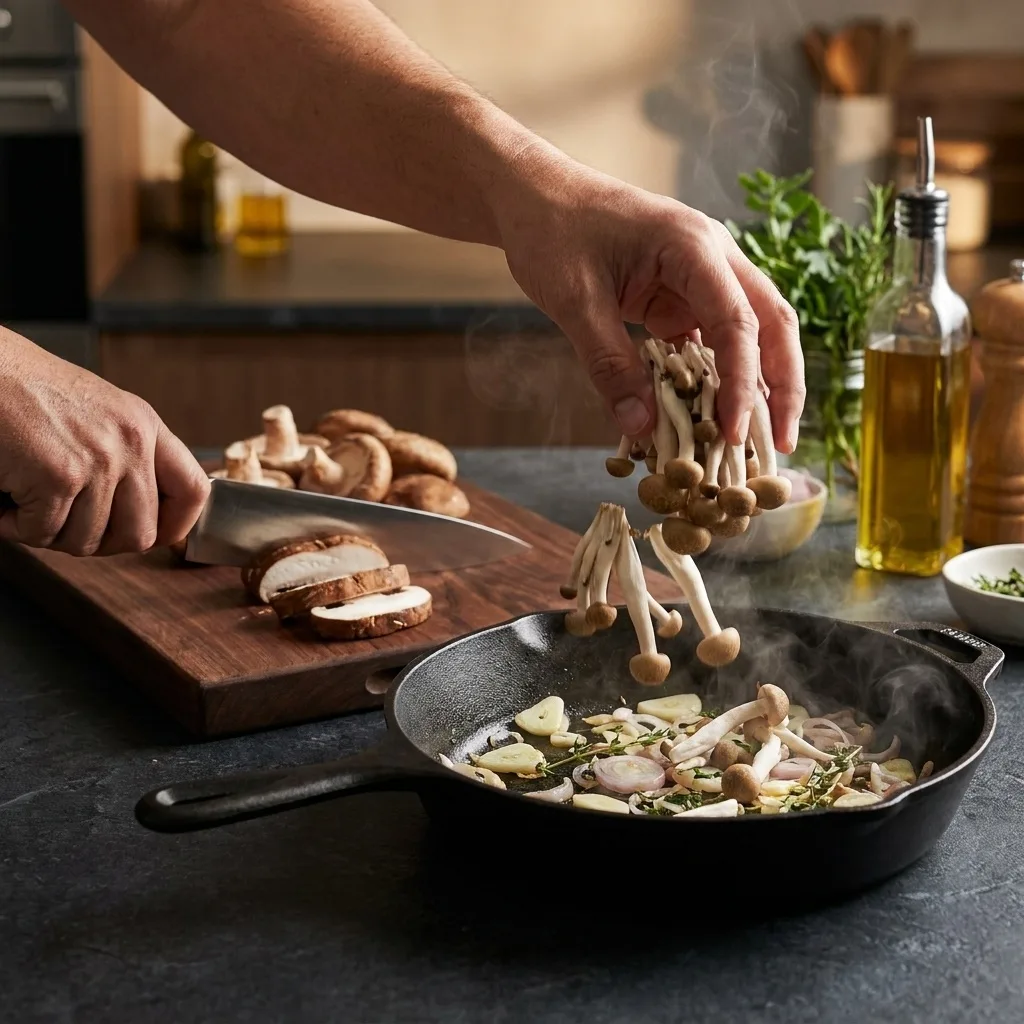 30-Minute Miso Mushroom Bucatini – Schritt 3 30-Minute Miso Mushroom Bucatini zubereiten: Schritt 3