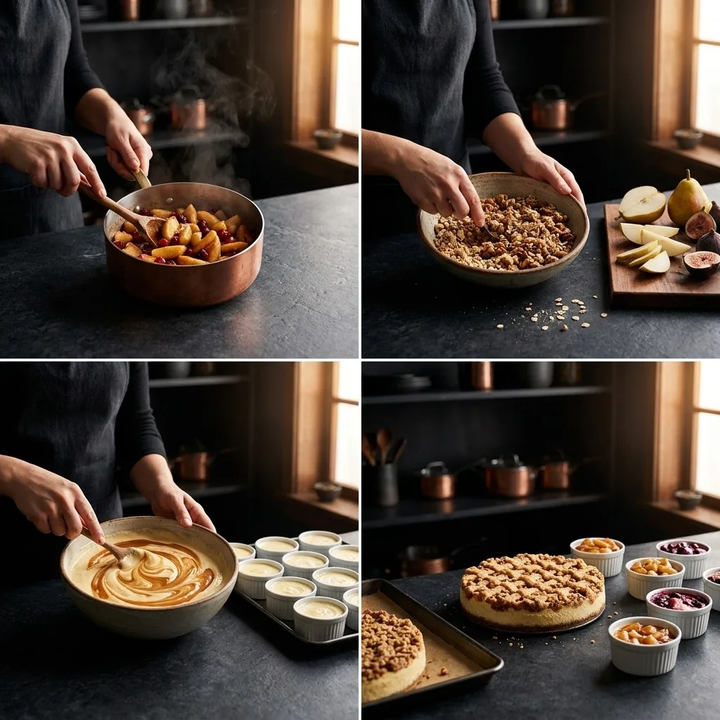 Apple Crumble Cheesecake – Schritt 2 Apple Crumble Cheesecake zubereiten: Schritt 2