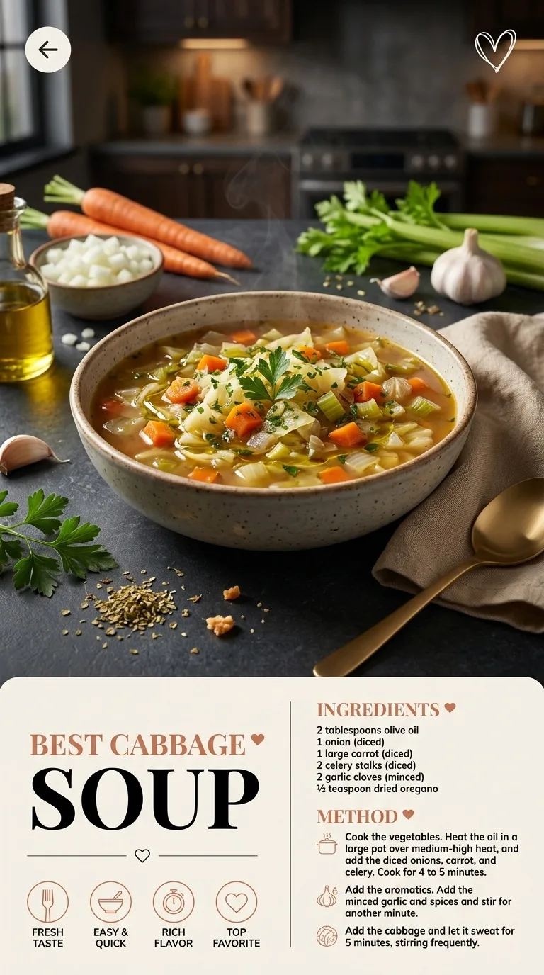 BEST Cabbage Soup: A Heartwarming Comfort Recipe - Auf Pinterest merken