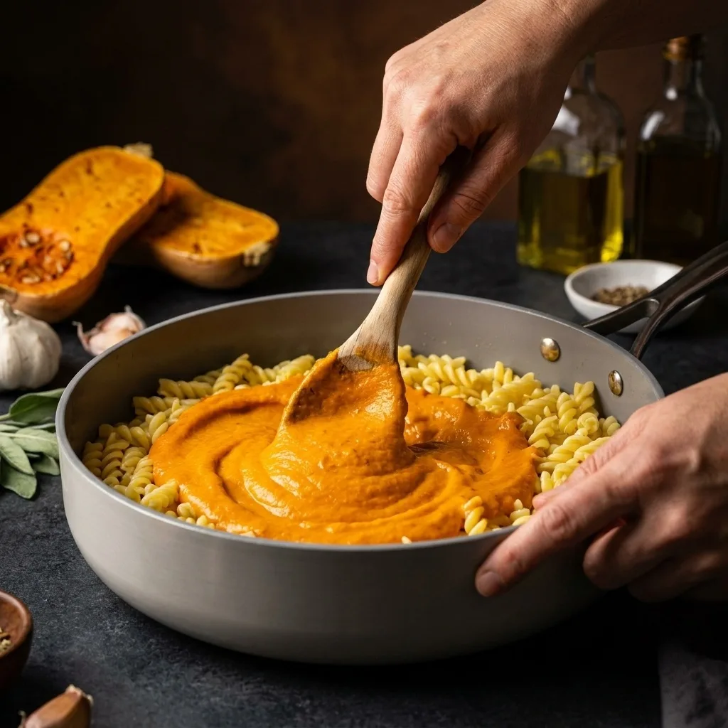 Butternut Squash Pasta Sauce – Schritt 3 Butternut Squash Pasta Sauce zubereiten: Schritt 3