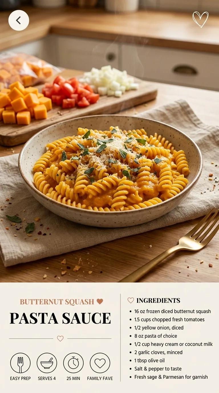 Butternut Squash Pasta Sauce - Creamy & Delicious Recipe - Auf Pinterest merken