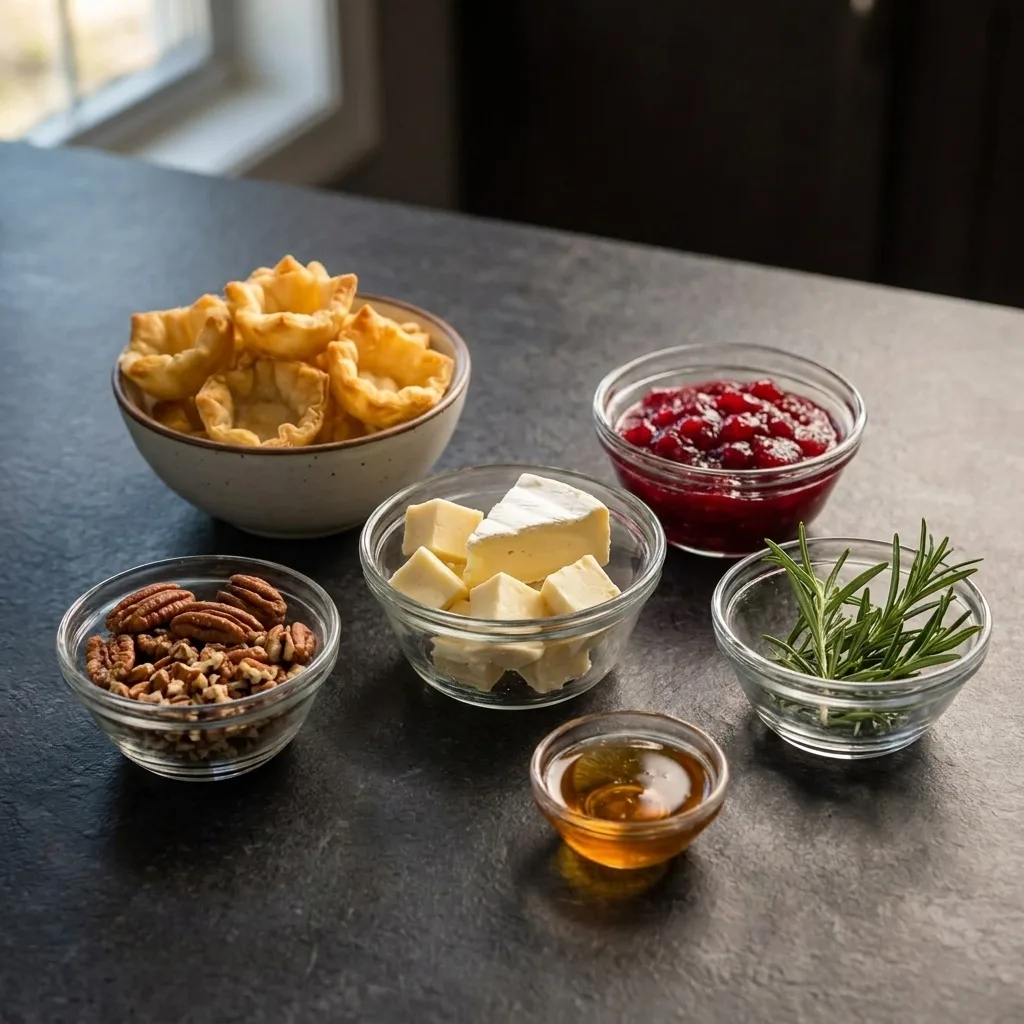 Ingredients for Cranberry Brie Bites