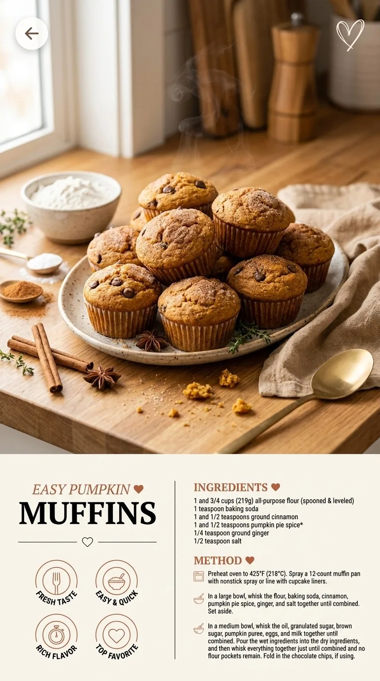 Easy Pumpkin Muffins: Warm and Delicious Fall Treats - Auf Pinterest merken