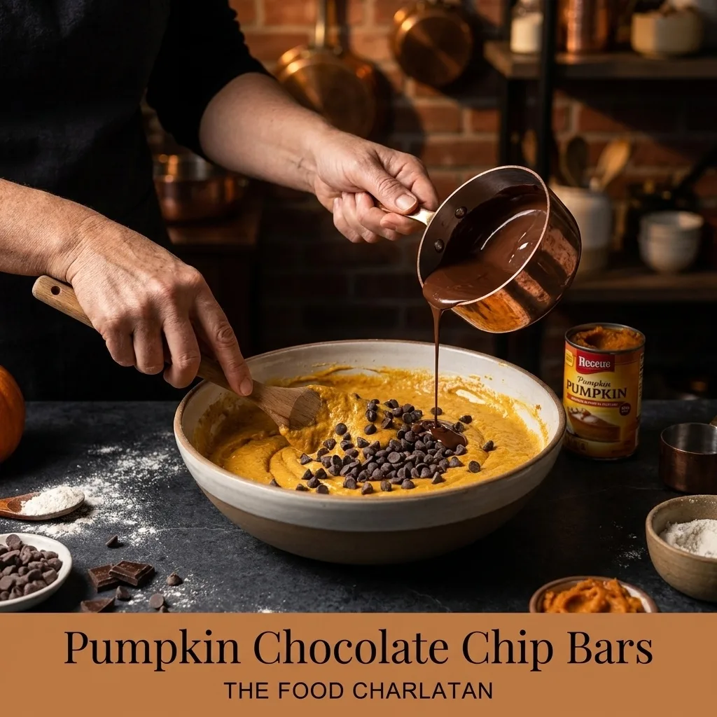 Fudgy Pumpkin Chocolate Chip Bars (Pumpkin Blondies) – Schritt 2 Fudgy Pumpkin Chocolate Chip Bars (Pumpkin Blondies) zubereiten: Schritt 2