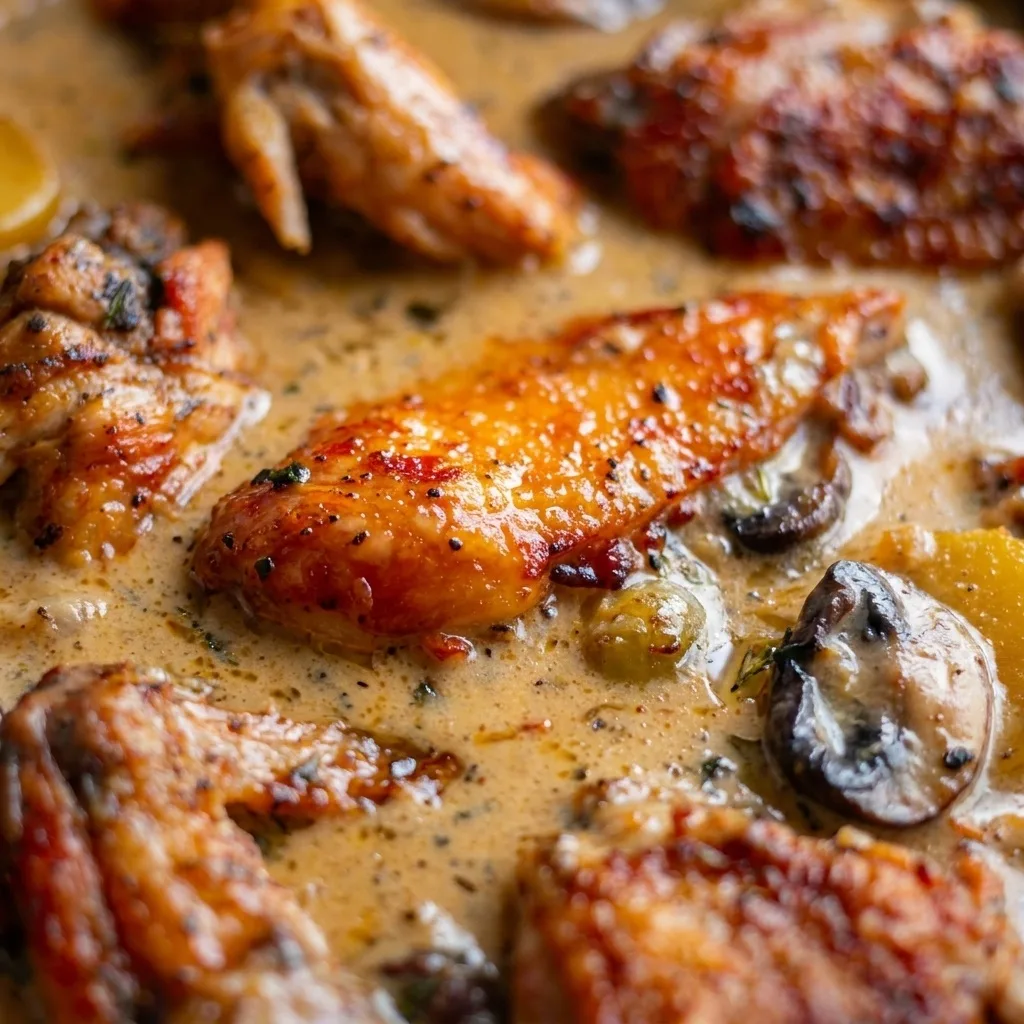 Herb Roasted Chicken in Creamy White Wine Sauce – Schritt 4 Herb Roasted Chicken in Creamy White Wine Sauce zubereiten: Schritt 4