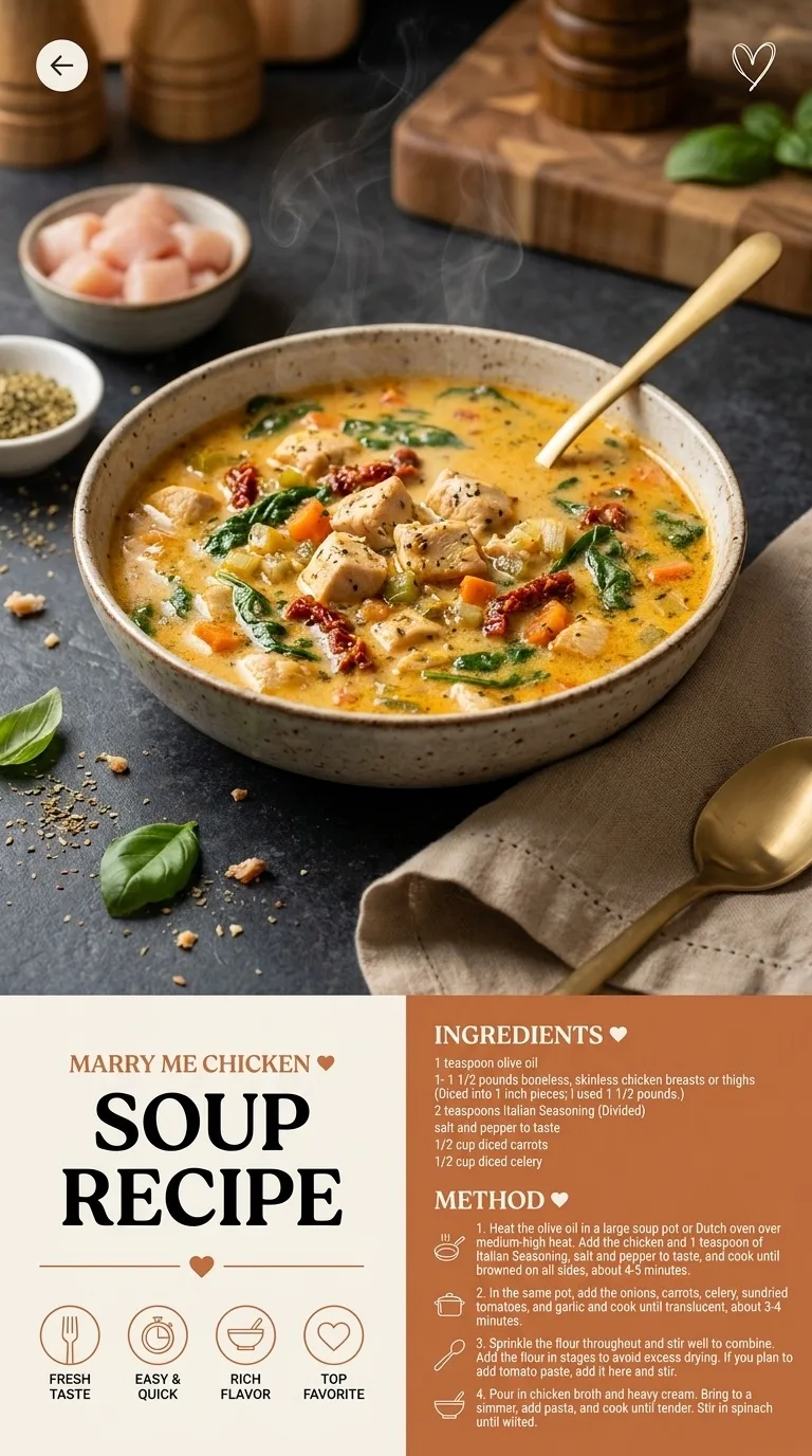 Marry Me Chicken Soup Recipe: A Heartwarming Dish - Auf Pinterest merken