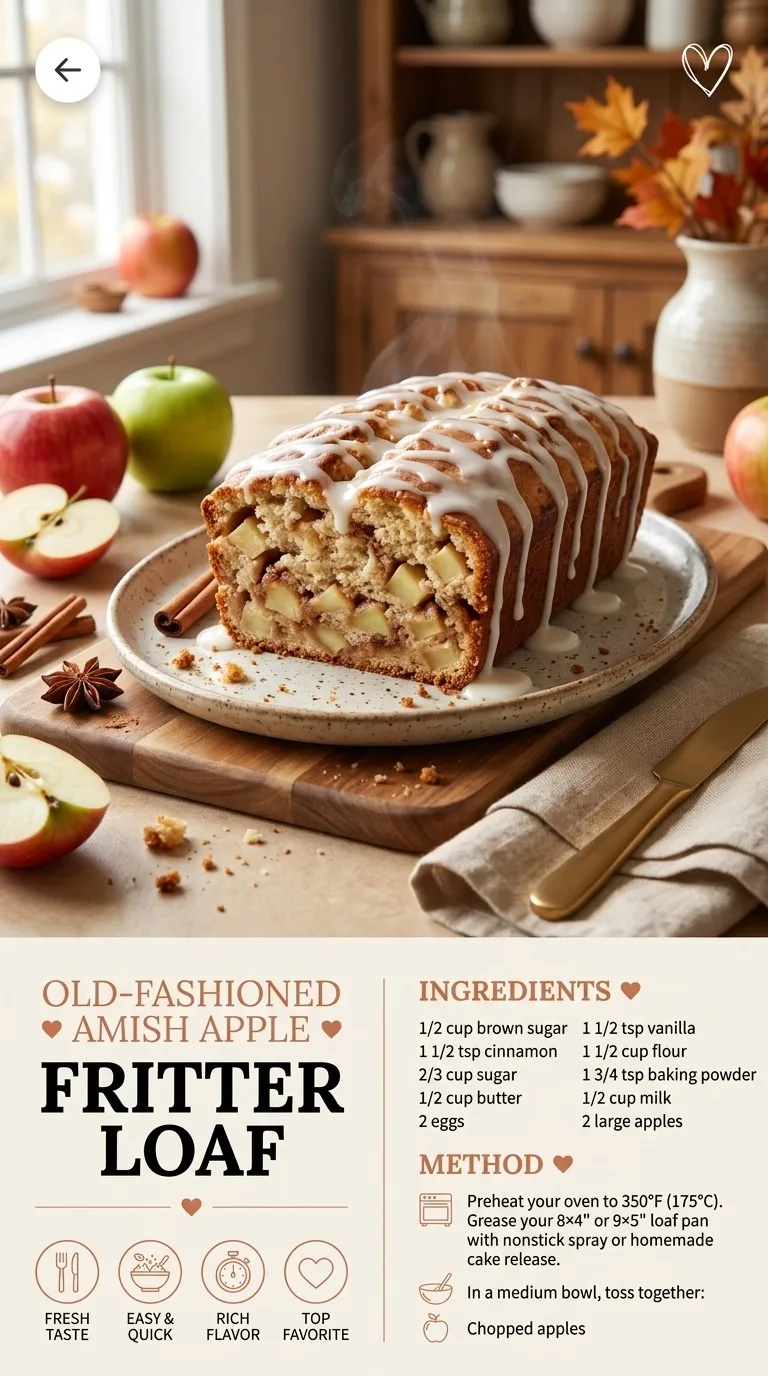 Old-Fashioned Amish Apple Fritter Loaf Recipe - Auf Pinterest merken