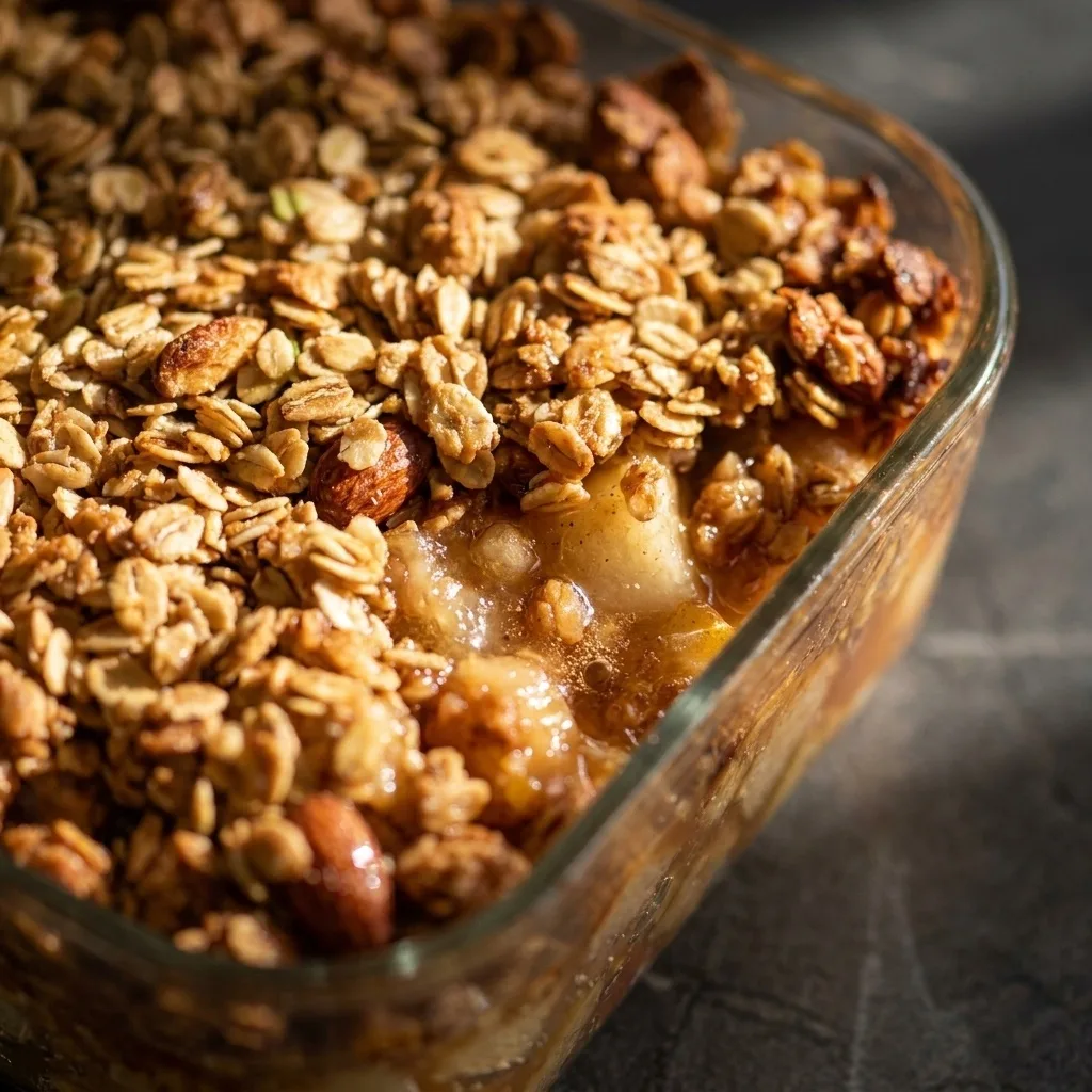 Pear & Apple Breakfast Crumble – Schritt 4 Pear & Apple Breakfast Crumble zubereiten: Schritt 4