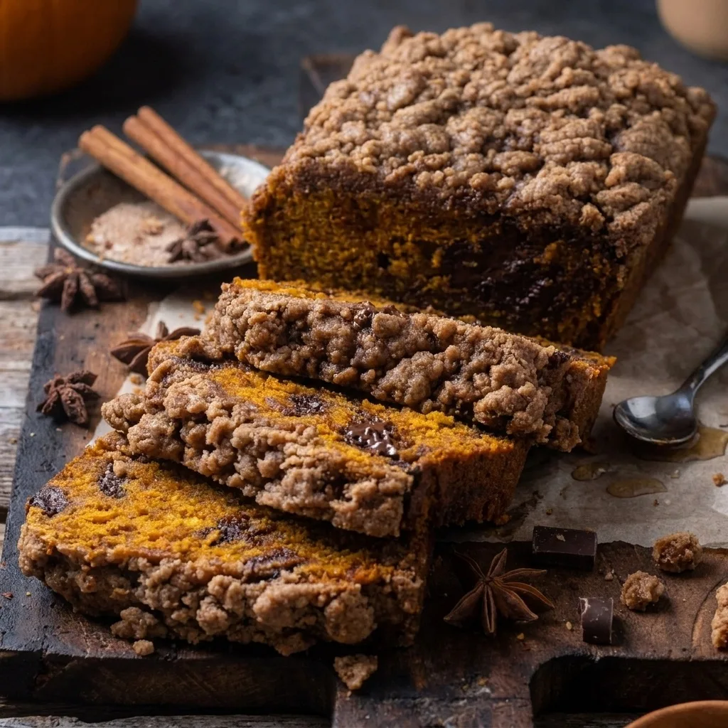 Pumpkin Chocolate Chip Streusel Bread Recipe Delight