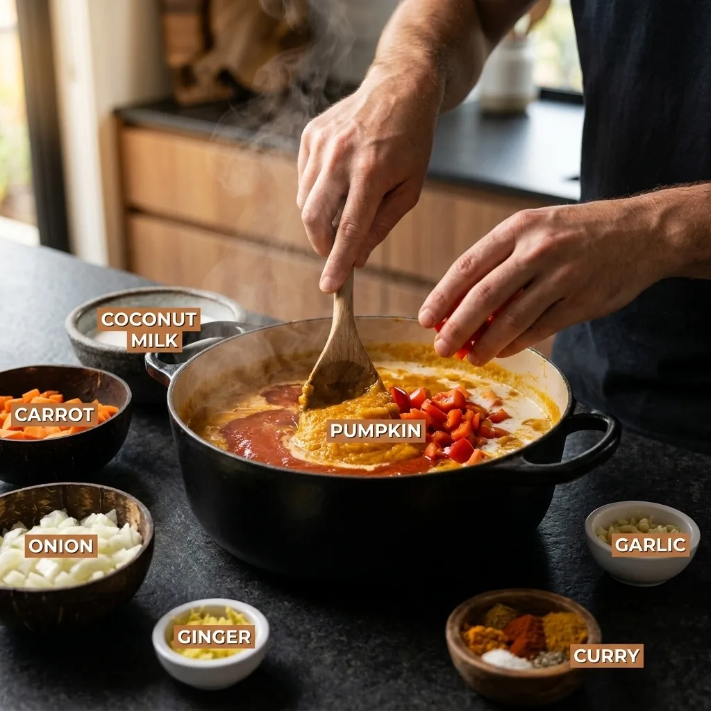 Pumpkin Curry – Schritt 3 Pumpkin Curry zubereiten: Schritt 3