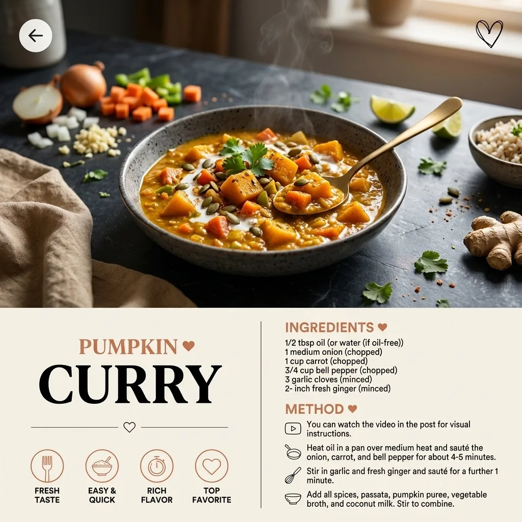 Pumpkin Curry: Hearty and Spiced Fall Comfort Food - Auf Pinterest merken
