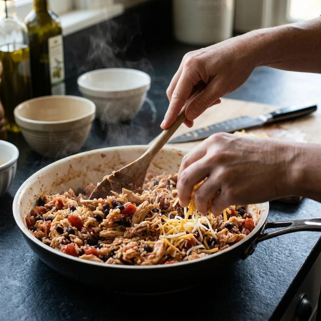 Lass uns gefüllte Paprika machen (Halloween Style)! - SHREDDED CHICKEN & RICE STUFFED PEPPERS (HALLOWEEN STYLE)