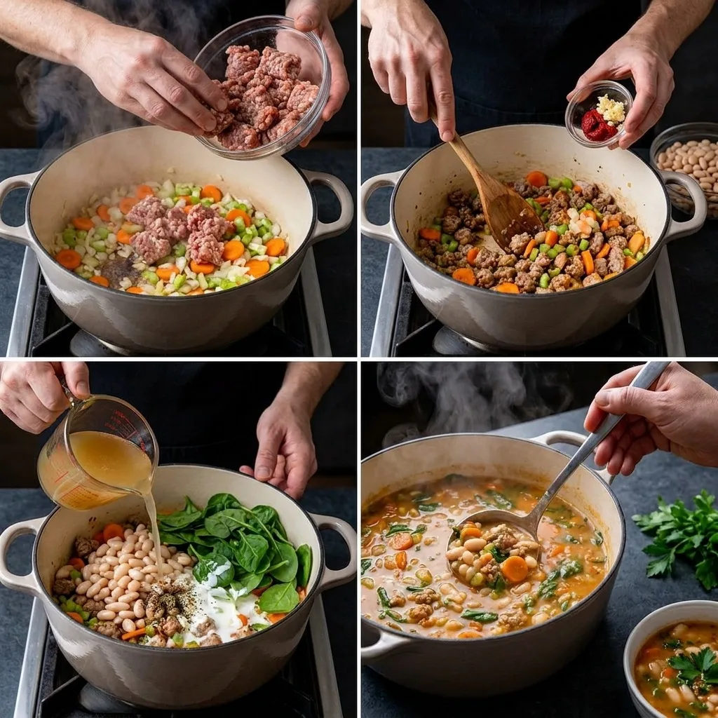 Tuscan White Bean Soup – Schritt 3 Tuscan White Bean Soup zubereiten: Schritt 3