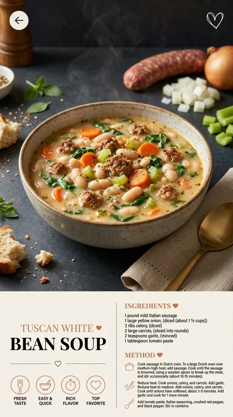 Tuscan White Bean Soup: Warm Up with Comfort Food - Auf Pinterest merken