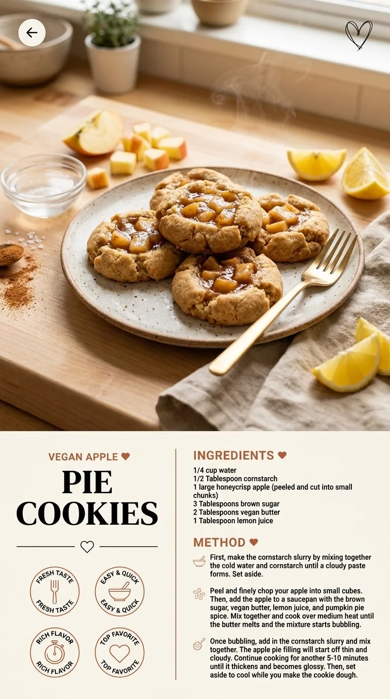 Vegan Apple Pie Cookies - Deliciously Irresistible Treats - Auf Pinterest merken